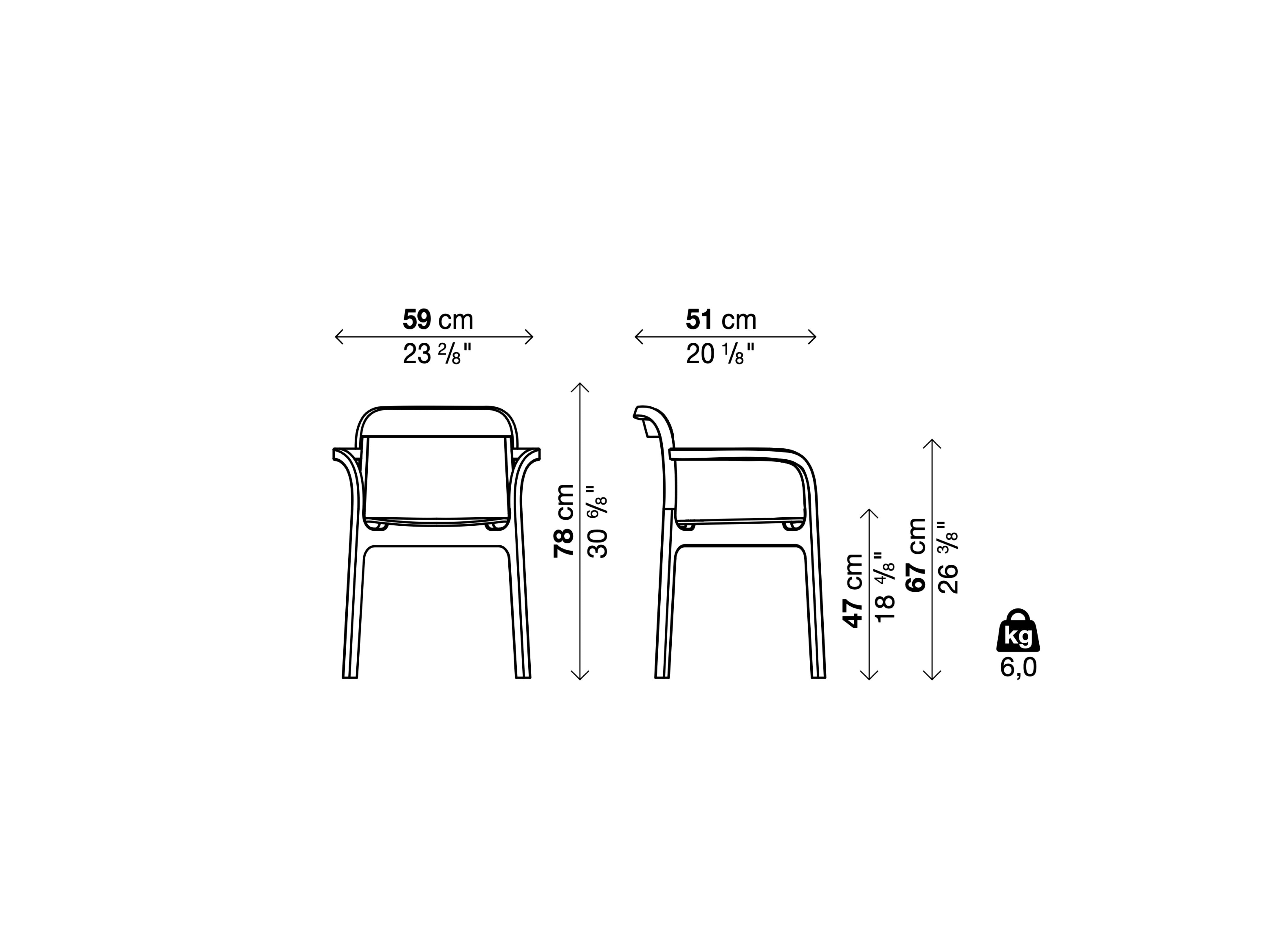 Contorna Armchair 扶手椅．低背款