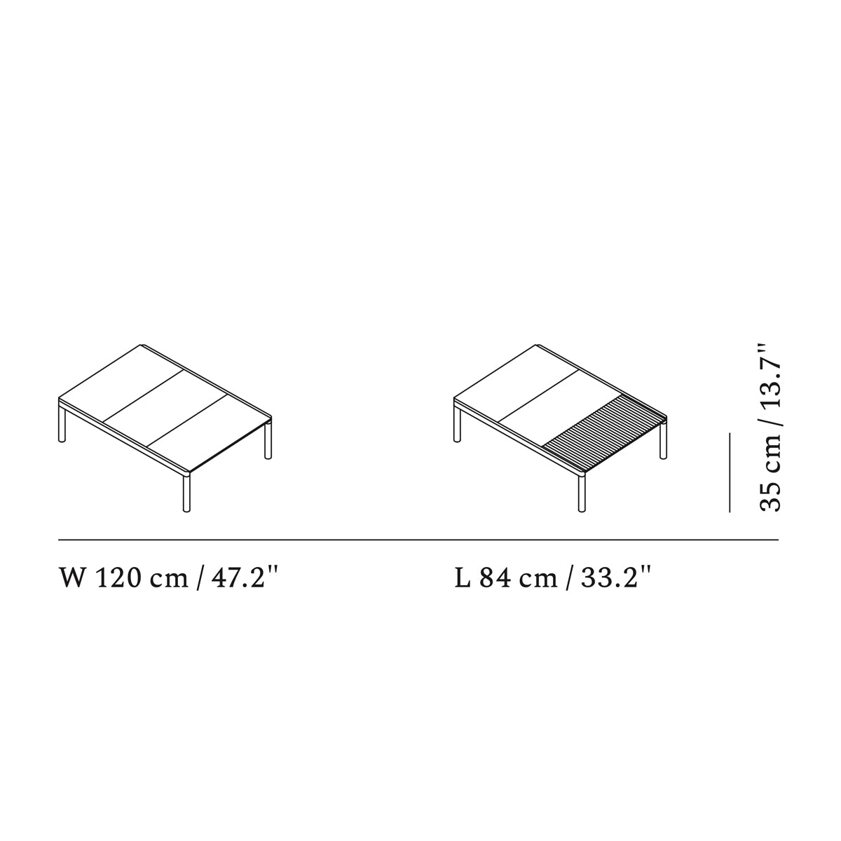 Couple Coffee Table 邊桌 · 茶几 - 三片桌板