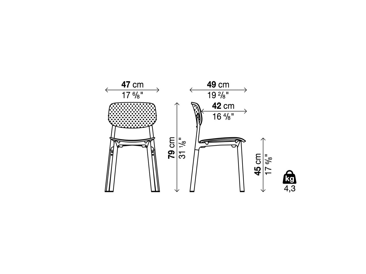 Colander Chair 濾網堆疊單椅 單色版