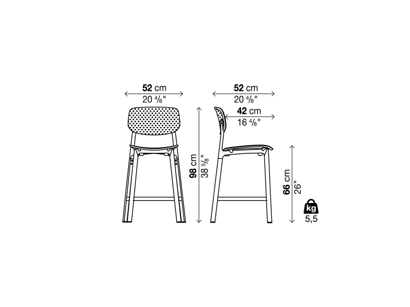 Colander Stackable Stool 濾網可堆疊中島椅 座高 66cm