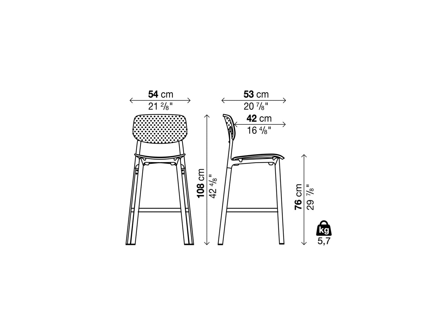 Colander Stackable Stool 濾網可堆疊吧台椅 座高 76cm