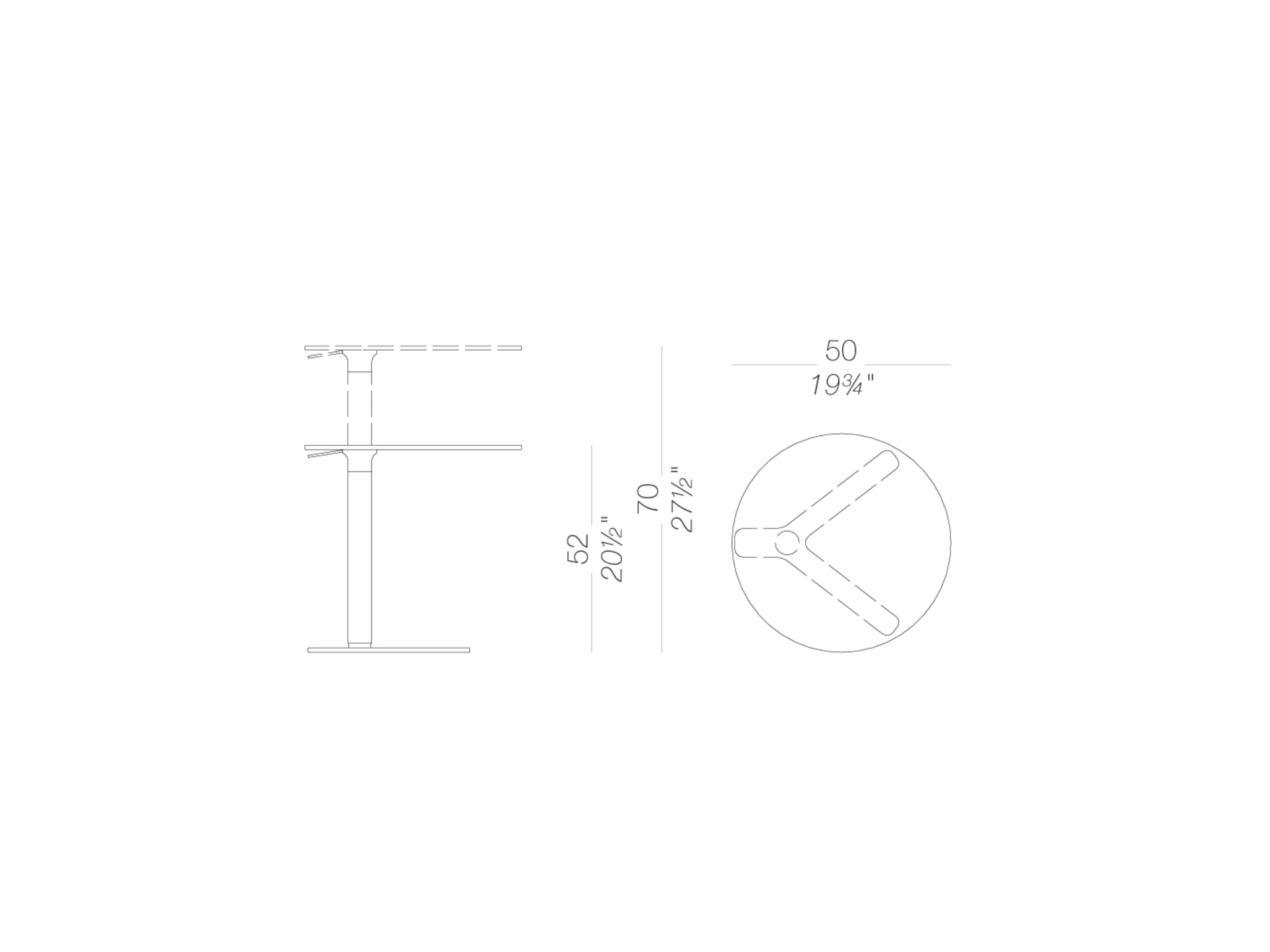 YO Adjustable Side Table - 圓形升降邊桌