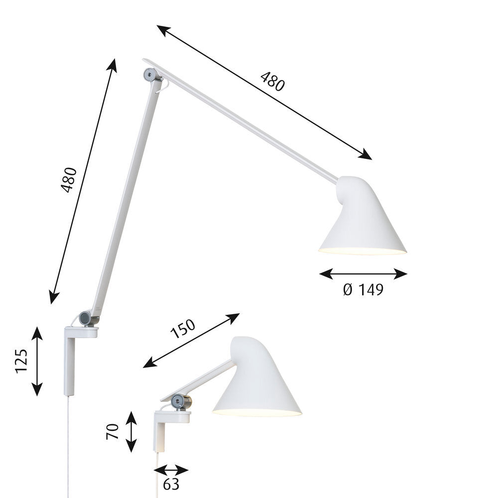 NJP Wall Short Arm 短臂壁燈