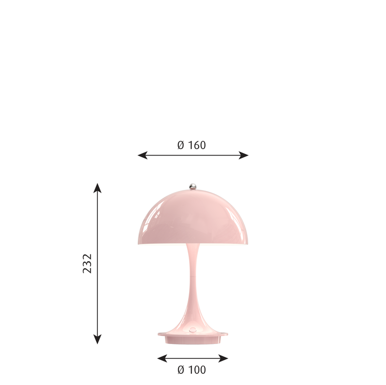 無線充電．可攜式桌燈 Louis Poulsen 蘑菇燈 Panthella 160 Portable - 金屬燈罩款 -7