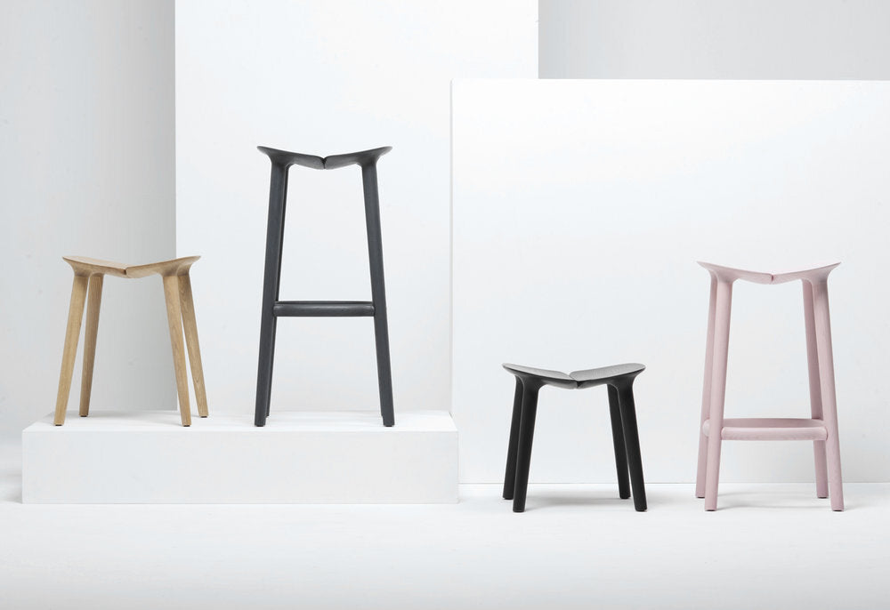 MC3 Osso Stool 花瓣實木中島椅 座高 65cm