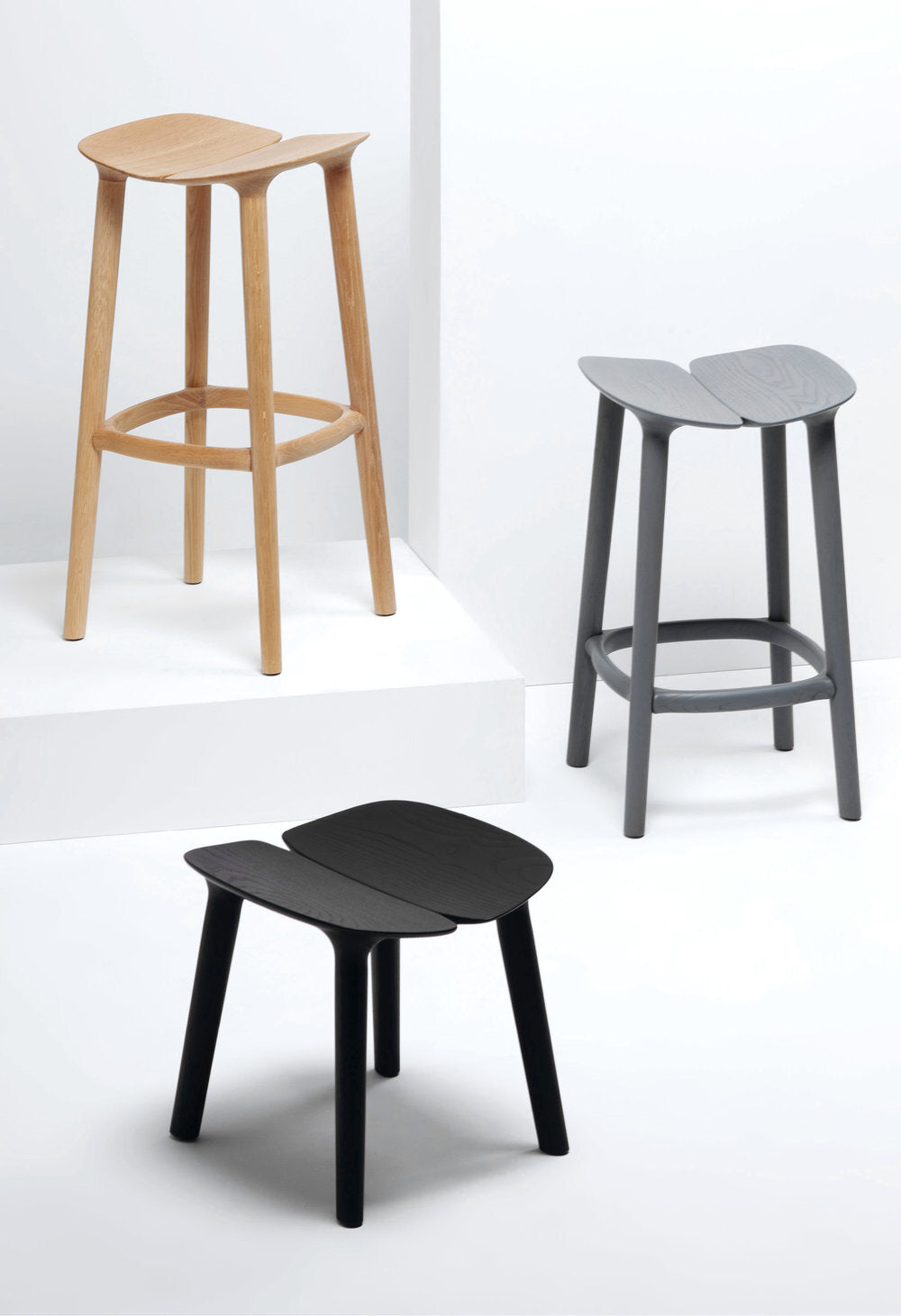 MC3 Osso Stool 花瓣實木中島椅 座高 65cm